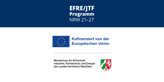 Logo des EFRE/JCT-Programms, der EU und von NRW